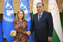 الرئيس الطاجيكي يستقبل الأمينة العامة للمنظمة العالمية للأرصاد الجوية