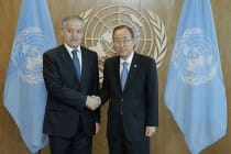 برسی توسعه روابط تاجیکستان و سازمان ملل متحد در دیدار سراج الدین اصل اف با بان کی مون
