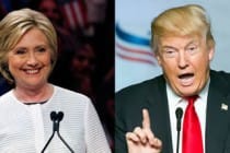 روزنامه آمریکای: فاصله انتخاباتی هیلاری کلینتون با دونالد ترامپ دو رقمی شد