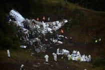 سقوط یک فروند هواپیمای مسافربری حامل بازیکنان یک تیم باشگاهی برزیلی در کلمبیا