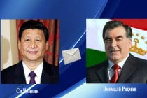 پیام تبریک شی جین پینگ رئیس جمهوری خلق چین به پیشوای ملت امامعلی رحمان