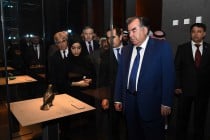 بازدید امامعلی رحمان رئیس جمهوری تاجیکستان از مرکز بنیاد قطر و موزه هنر اسلامی