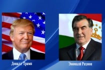 پیام تبریک دونالد جان ترامپ رئیس جمهور ایالات متحده آمریکا به امامعلی رحمان رئیس جمهور تاجیکستان