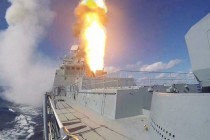 حملات موشکی روسیه به مواضع داعش در سوریه از دریا