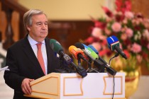 آنتونیو گوترز، دبیر کل سازمان ملل متحد به تشبث های جهانی تاجیکستان در مسائل آب و اکولوژی بهای بلند داد