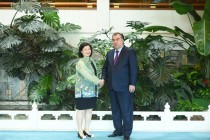 دیدار پیشوای ملت امامعلی رحمان با خانم سوئی سای سینگ، رئیس شرکت ژنرال نایس انواسمینت