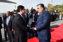 انجام سفر رسمی قربانقلی بردی محمد اف در تاجیکستان