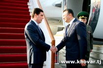 قربانقلی بردی محمداف، رئیس جمهور ترکمنستان با یک سفر رسمی وارد دوشنبه شد