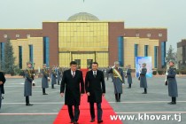 انجام سفر رسمی سورنبای جین‌بیک‌اف، رئیس جمهوری قرقیزستان در تاجیکستان