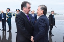 استقبال از شوکت میرضیایف، رئیس جمهوری ازبکستان در تاجیکستان