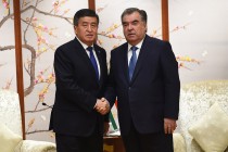 دیدار و گفتگوی امامعلی رحمان، رئیس جمهوری تاجیکستان با سارانبای جان‌بیک‌اف، رئیس جمهوری قرقیزستان