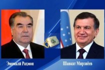 گفتگوی تلفنی امامعلی رحمان، رئیس جمهوری تاجیکستان با شوکت میرضیایف، رئیس جمهوری ازبکستان