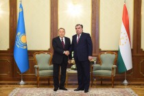 ملاقات امامعلی رحمان، رئیس جمهوری تاجیکستان با نورسلطان نظربایف، رئیس جمهوری قزاقستان