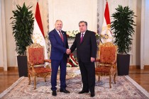 ملاقات  امامعلی رحمان، رئیس جمهوری تاجیکستان با سیرگی روماس، نخست وزیر جمهوری بلاروس