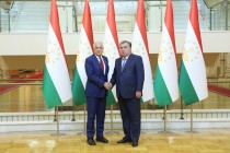 ملاقات امامعلی رحمان، رئیس جمهوری تاجیکستان با زلمی خلیلزاد، نماینده ویژه آمریکا در امور صلح افغانستان