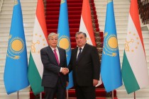 ملاقات امامعلی رحمان، رئیس جمهوری تاجیکستان با قاسم جومارت توقایف، رئیس جمهوری قزاقستان