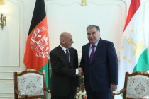 ملاقات امامعلی رحمان، رئیس جمهوری تاجیکستان با محمد اشرف غنی، رئیس جمهور جمهوری اسلامی افغانستان