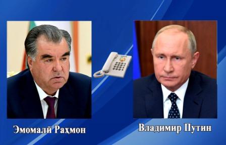 پیشوای ملت امامعلی رحمان با ولاديمير پوتین، رئیس فدراسیون روسیه صحبت تلفنی انجام دادند
