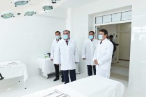 امامعلی رحمان، رئیس جمهور کشورمان در ناحیه دیوشتیچ بیمارستان شماره 5-را افتتاح کردند