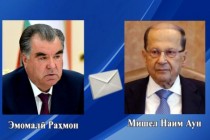 امامعلی رحمان، رئیس جمهوری تاجیکستان به میشل عون، رئیس جمهور لبنان پیام تسلیت ارسال کردند