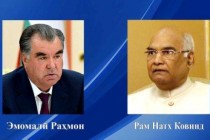 امامعلی رحمان، رئیس جمهوری تاجیکستان به رام نات کوویند، رئیس جمهوری هند پیام تسلیت ارسال کردند