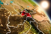 عکس-دلیل. از فضا تاجیکستان را از فضا نشان دادند که آن به نگین روی زمین شباهت دارد