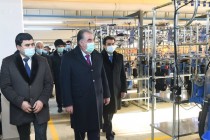 امامعلی رحمان، رئیس جمهور جمهوری تاجیکستان مرحله دوم کارخانه تولید محصولات پنبه “وحدت تکستیل” را در دوشنبه افتتاح کردند