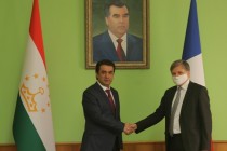 رستم امامعلی، رئیس مجلس ملی با میشل تاران، سفیر فوق العاده و تام الاختیار فرانسه در تاجیکستان دیدار کرد