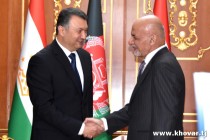 قاهر رسولزاده، نخست وزیر تاجیکستان با محمد اشرف غنی، رئیس جمهور افغانستان ملاقات کرد