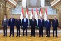 امامعلی رحمان، رئیس جمهور جمهوری تاجیکستان با روسای هیئت های شرکت کننده در نشست شورای وزیران خارجه سازمان پیمان امنیت جمعی دیدار کردند