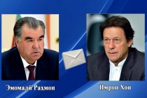 نامه تسلیت امامعلی رحمان، رئیس جمهور جمهوری تاجیکستان به عمران خان، نخست وزیر جمهوری اسلامی پاکستان
