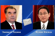 تبادل برقیه های تبریک امامعلی رحمان، رئیس جمهور جمهوری تاجیکستان و فومیو کیشیدا، نخست وزیر ژاپن
