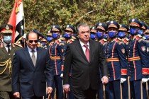 مراسم استقبال رسمی از امامعلی رحمان، رئیس جمهور جمهوری تاجیکستان در کاخ اتحادیه جمهوری عربی مصر