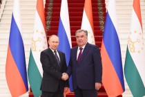 امامعلی رحمان، رئیس جمهور جمهوری تاجیکستان با ولادیمیر پوتین، رئیس جمهور فدراسیون روسیه دیدار و گفتگو کردند