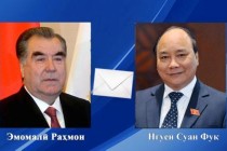 تبادل پیام های تبریک امامعلی رحمان، رئیس جمهور جمهوری تاجیکستان و نگوین ژوان فوک، رئیس جمهور جمهوری سوسیالیستی ویتنام