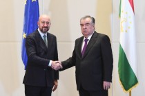 امامعلی رحمان، رئیس جمهور جمهوری تاجیکستان با چارلز میشل، رئیس شورای اتحادیه اروپا دیدار و گفتگو کردند