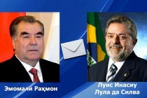 امامعلی رحمان، رئیس جمهور جمهوری تاجیکستان به لوئیس ایناسیو لولا داسیلوا، رئیس جمهور جدید منتخب جمهوری فدرال برزیل پیام تبریک ارسال کردند