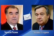 پیام تبریک آنتونیو گوترش، دبیر کل سازمان ملل متحد به امامعلی رحمان، رئیس جمهور جمهوری تاجیکستان