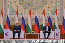 قاهر رسول زاده و میخائیل میشوستین در نهمین کنفرانس همکاری های بین منطقه ای بین تاجیکستان و روسیه شرکت و سخنرانی کردند