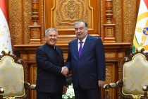امامعلی رحمان، رئیس جمهور جمهوری تاجیکستان با رستم مینخان اف، رئیس منطقه تاتارستان روسیه دیدار و گفتگو کردند