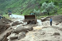 به چند منطقه تاجیکستان به دلیل بارندگی شدید خسارات وارد شد