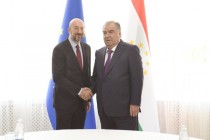 امامعلی رحمان، رئیس جمهور جمهوری تاجیکستان با چارلز میشل، رئیس اتحادیه اروپا دیدار کردند
