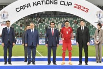 رستم امامعلی، رئیس فدراسیون فوتبال آسیای میانه در مراسم اهدای جوایز مسابقات CAFA Nations Сup-2023 شرکت کرد