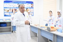 امامعلی رحمان، رئیس جمهور جمهوری تاجیکستان ساختمان اضافیی جدید موسسه آموزشی دولتی “دانشکده پزشکی وحدت” را افتتاح کردند