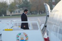 رستم امامعلی، رئیس مجلس ملی مجلس عالی جمهوری تاجیکستان به شهر بیشکک سفر کرد