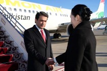 سفر کاری رستم امامعلی، رئیس مجلس ملی مجلس عالی جمهوری تاجیکستان به جمهوری قرقیزستان آغاز شد