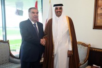 امامعلی رحمان، رئیس جمهور جمهوری تاجیکستان با شیخ تمیم بن حمد آل ثانی، امیر قطر دیدار و گفتگو کردند