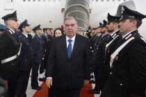 امامعلی رحمان، رئیس جمهور جمهوری تاجیکستان با سفر رسمی وارد رم شد