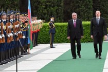 مراسم استقبال رسمی از امامعلی رحمان، رئیس جمهور جمهوری تاجیکستان در جمهوری آذربایجان