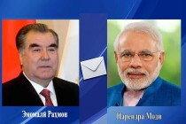 امامعلی رحمان، رئیس جمهور جمهوری تاجیکستان به نارندرا مودی، نخست وزیر هند پیام تبریک ارسال کردند
